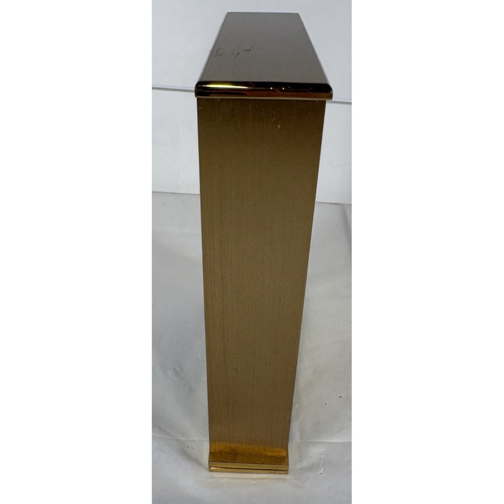Selco Geneve 7" Gold Rectangle Desk/Mantle World Map Clock Vintage TESTED - Picture 6 of 8